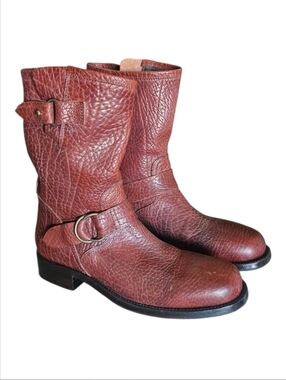 BUTTERO | Frontera Brown Veg Tanned Leather Engineer Boots EU 41 US 8
